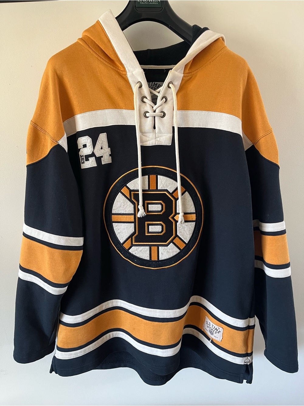 Boston Bruins Causeway Collection Old Time Hockey Jersey Hoodie - Men’s XL